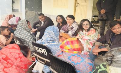 কাশিয়ানীর ব্যাসপুরে আদি সম্প্রদায়ের সাথে উঠান বৈঠক