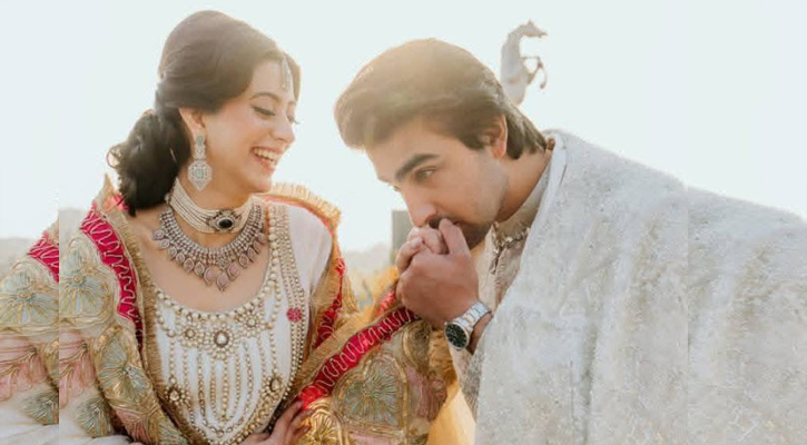 বিয়ের পিঁড়িতে পাকিস্তানি তারকা শাহনাওয়াজ-সাবিনা