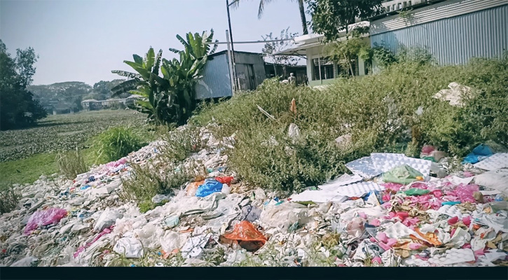 চরভদ্রাসন সদর বাজারে মসজিদের পাশে পরিবেশ দূষণ