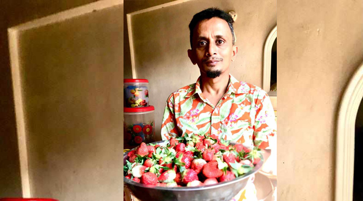 বড়লেখায় দেশি-বিদেশি দুর্লভ ফল ও সবজি চাষে সফল রেজাউল করিম খন্দকার