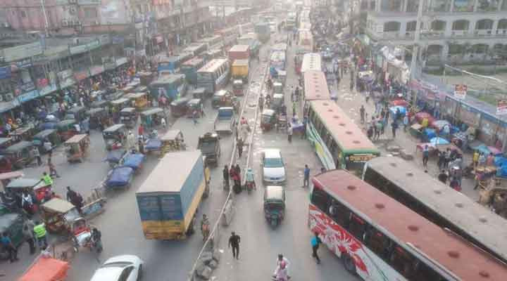 গাজীপুরে মহাসড়কে ২০ কিলোমিটার যানজট, ভোগান্তি