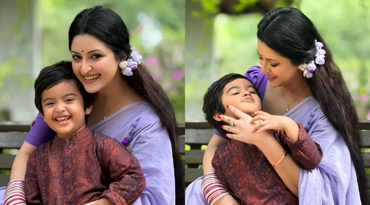 পরীমণির কোলজুড়ে হাসিখুশি পূণ্য