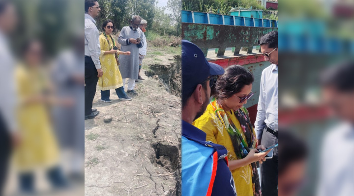 লৌহজংয়ে অবৈধ বালু উত্তোলন, ড্রেজার সরঞ্জামসহ ৫ বলগেট জব্দ
