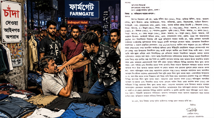 চাঁদা না দেওয়ায় ফার্মগেটে দোকানীকে মারধর