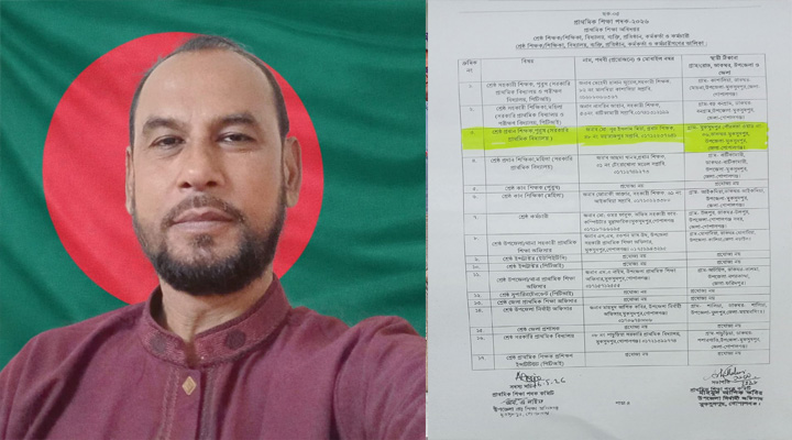 উপজেলা পর্যায়ে শ্রেষ্ঠ প্রধান শিক্ষক নির্বাচিত হলেন নুর ইসলাম