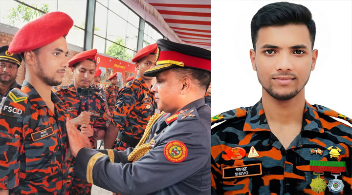 রাষ্ট্রীয় পদক পেলেন ফায়ার ফাইটার শুভ দে