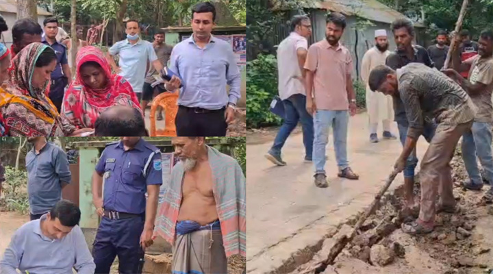 পলাশে অবৈধ গ্যাস সংযোগ বিচ্ছিন্ন ও জরিমানা