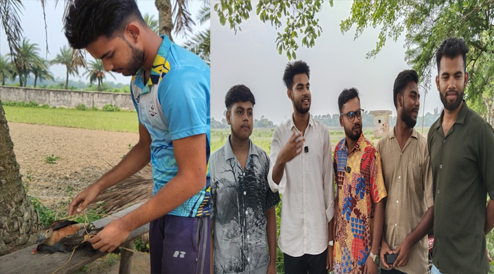 কৃষকের হাতে ধরা হাঁস পাখি অবমুক্ত করে প্রশাংসায় ভাসছেন  ৫ যুবক