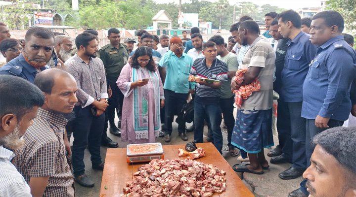 অসুস্থ গরুর মাংস বিক্রি, জরিমানা ১০ হাজার