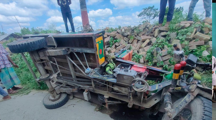 জীবননগরে সড়ক দুর্ঘটনায় ভ্যান চালকের মৃত্যু