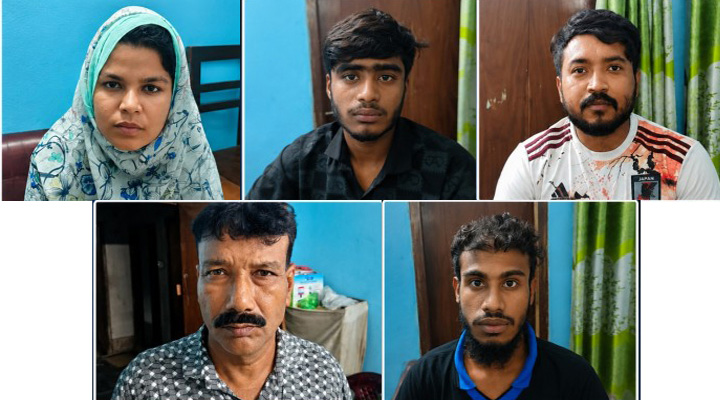 যশোরে সাঁড়াশি অভিযান, ৫ মাদক কারবারি আটক
