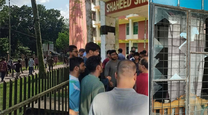 প্রেমঘটিত বিরোধে বাকৃবিতে দুই হলের সংঘর্ষ-ভাঙচুর, আহত ১৩