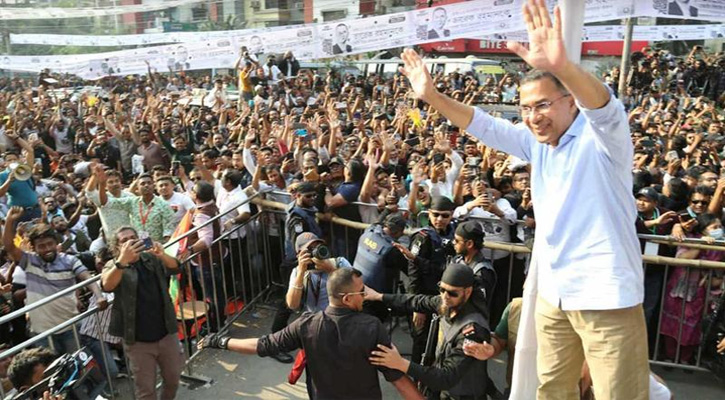 এলাকার সন্তান হিসেবে ভোট চাইলেন তারেক রহমান