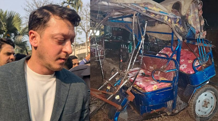 রোহিঙ্গা ক্যাম্প থেকে ফেরার পথে ওজিলের গাড়িবহর দুর্ঘটনার কবলে