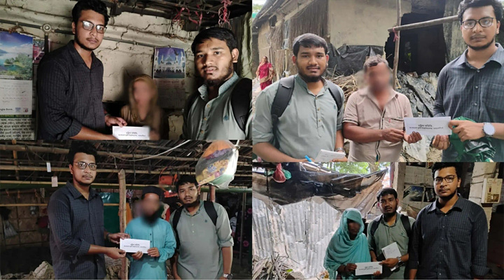 বন্যাদুর্গত পরিবারের পাশে বাকৃবির চট্টলা সমিতি