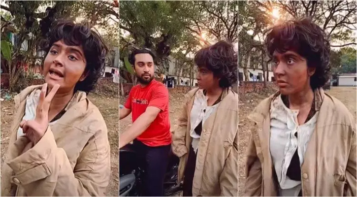পাগল বেশে কে এই অভিনেত্রী