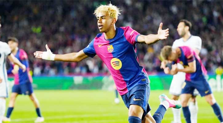 এমবাপ্পের রেকর্ড ভাঙার পর নিষিদ্ধ হলেন ইয়ামাল